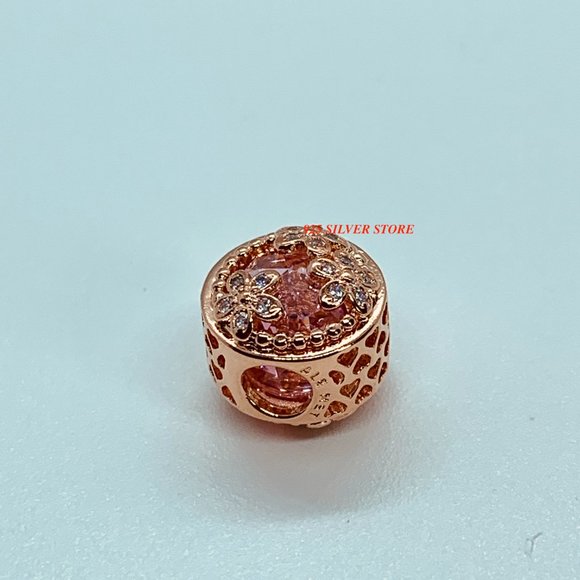 Brand new PANDORA Rose Gold Sparkling Pink Daisy Flower Charm 782055C01 - Picture 8 of 8